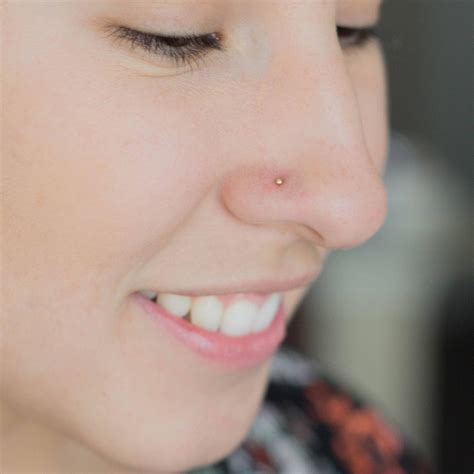 The tissue is disrupted and a lump appears. . Etsy nose piercing